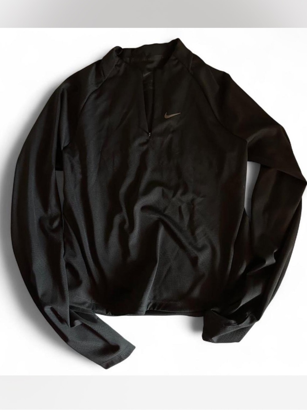 Nike Black Long-Sleeve Quarter-Zip Performance Pullover